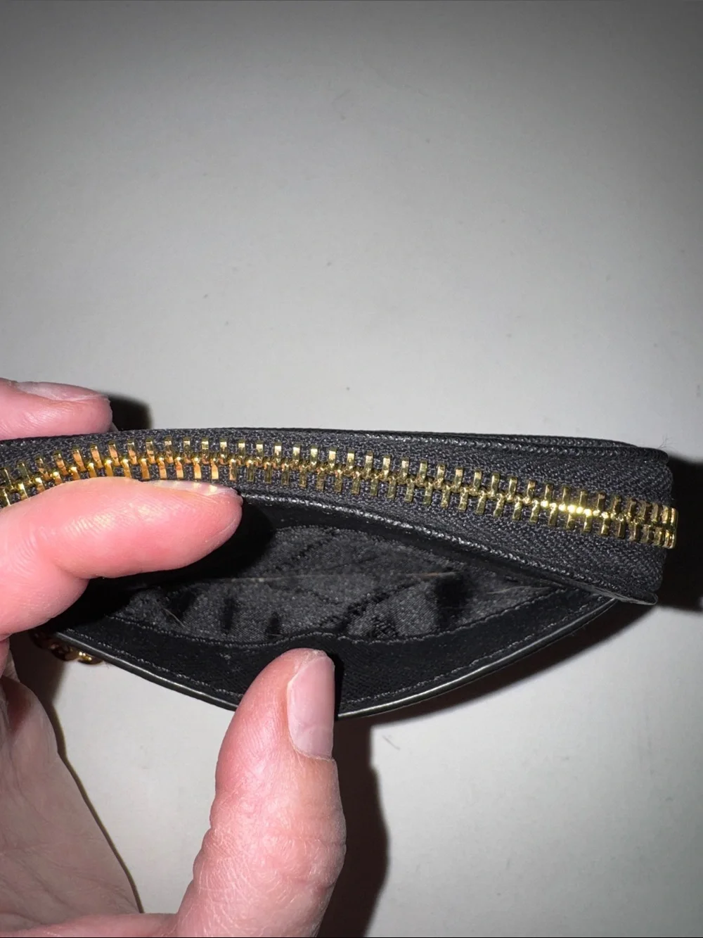 Michael Kors Black Crossbody Wallet with Gold Chain